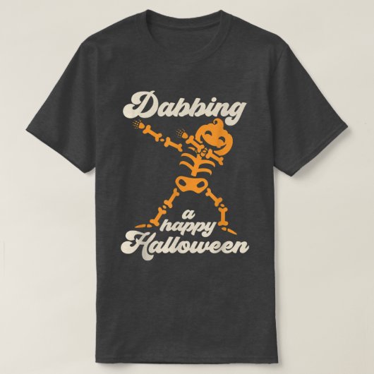 Dabbing Jack O Lantern Skeleton T-shirt (Design voorkant)