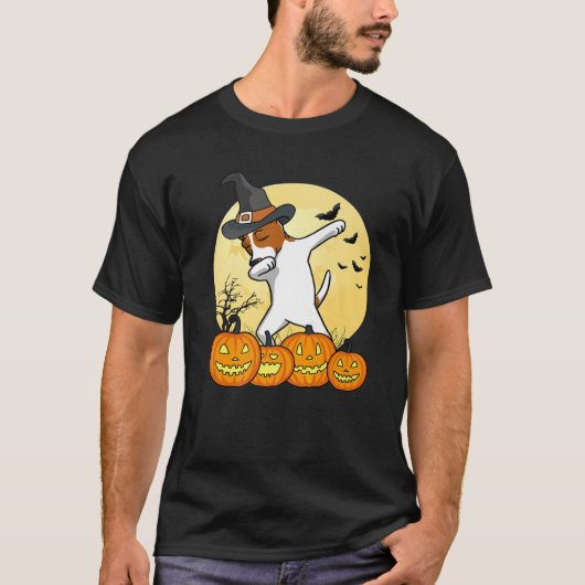 Dabbing Jack Russell Terrier Dab Dance Halloween D T-shirt (Voorkant)