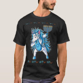 Dabbing Jewish Unicorn Kinder Chanukah Hanukkah 1 T-shirt (Voorkant)