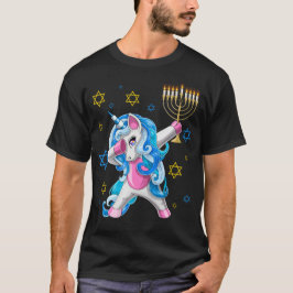 Dabbing Jewnicorn Joodse Eenhoorn Hanukkah T-shirt