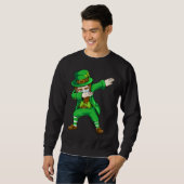Dabbing kabouter gezichtsmasker St. Patrick's Day  Trui (Voorkant volledig)