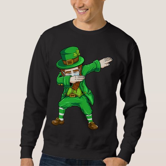 Dabbing kabouter gezichtsmasker St. Patrick's Day  Trui (Voorkant)