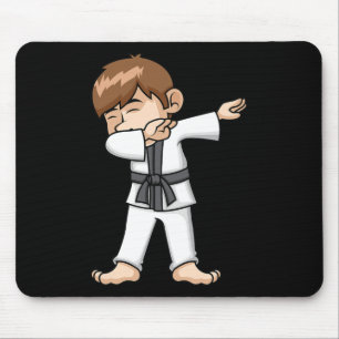 Dabbing Karate Boy Funny Martial Arts Cartoon Desi Muismat