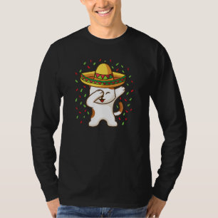 Dabbing Kat dansen met Mexicaanse sombrero Viva Me T-shirt