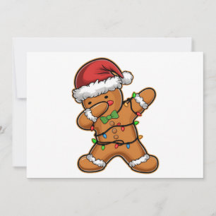 Dabbing Kerstbrood Boom Licht Kerstmis Feestdagenkaart