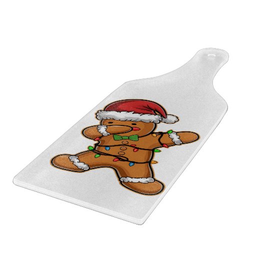Dabbing Kerstbrood Boom Licht Kerstmis Snijplank (Hoek)