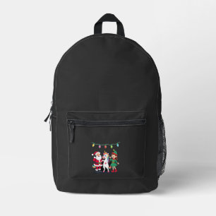 Dabbing Kerstman Elf Eenhoorn Kerst Kinderen Jonge Bedrukte Rugzak