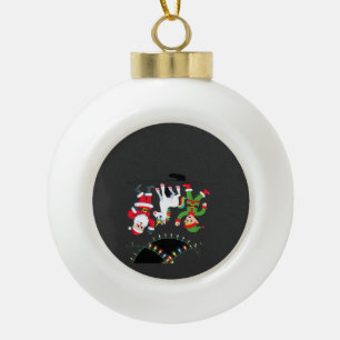 Dabbing Kerstman Elf Eenhoorn Kerst Kinderen Jonge Keramische Bal Ornament