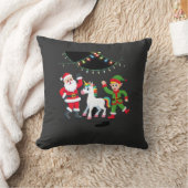 Dabbing Kerstman Elf Eenhoorn Kerst Kinderen Jonge Kussen (Deken)