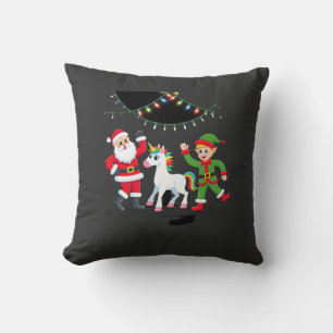 Dabbing Kerstman Elf Eenhoorn Kerst Kinderen Jonge Kussen