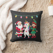 Dabbing Kerstman Elf Eenhoorn Kerst Kinderen Jonge Kussen (Deken)