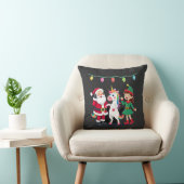 Dabbing Kerstman Elf Eenhoorn Kerst Kinderen Jonge Kussen (Stoel)