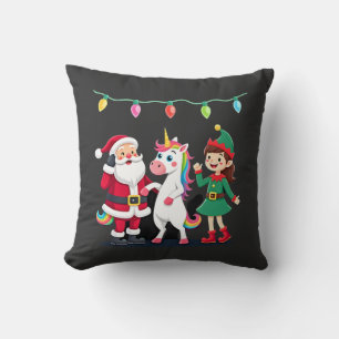 Dabbing Kerstman Elf Eenhoorn Kerst Kinderen Jonge Kussen