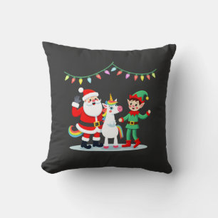 Dabbing Kerstman Elf Eenhoorn Kerst Kinderen Jonge Kussen
