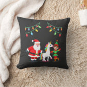 Dabbing Kerstman Elf Eenhoorn Kerst Kinderen Jonge Kussen (Deken)