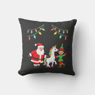Dabbing Kerstman Elf Eenhoorn Kerst Kinderen Jonge Kussen