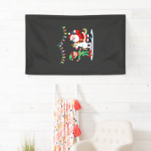 Dabbing Kerstman Elf Eenhoorn Kerst Kinderen Jonge Spandoek (Insitu)