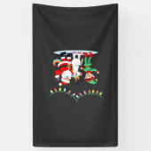 Dabbing Kerstman Elf Eenhoorn Kerst Kinderen Jonge Spandoek (Verticaal)