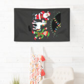 Dabbing Kerstman Elf Eenhoorn Kerst Kinderen Jonge Spandoek (Insitu)