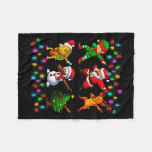 Dabbing Kerstman Elf Vriendschap Kerstmannen Jonge Fleece Deken (Voorkant (Horizontaal))