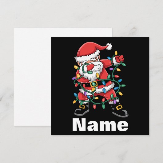 Dabbing Kerstman Funny Gepersonaliseerd Kerstcadea Feestdagenkaart (Voorkant / Achterkant)