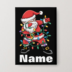 Dabbing Kerstman Grappig Gepersonaliseerd Kerstcad Button