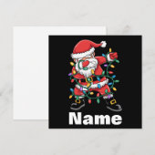 Dabbing Kerstman Grappig Gepersonaliseerd Kerstcad Feestdagenkaart (Voorkant / Achterkant)