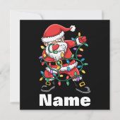 Dabbing Kerstman Grappig Gepersonaliseerd Kerstcad Feestdagenkaart (Voorkant)