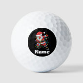 Dabbing Kerstman Grappig Gepersonaliseerd Kerstcad Golfballen (Voorkant)