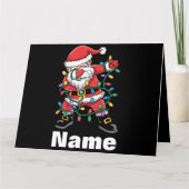 Dabbing Kerstman Grappig Gepersonaliseerd Kerstcad Kaart (Voorkant)