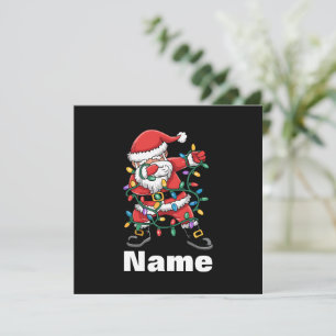Dabbing Kerstman Grappig Gepersonaliseerd Kerstcad Kaart