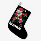 Dabbing Kerstman Grappig Gepersonaliseerd Kerstcad Kleine Kerstsok (Voorkant (Hangend))