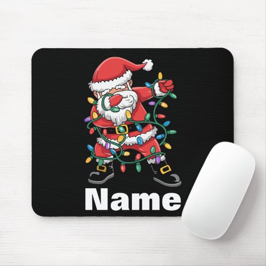 Dabbing Kerstman Grappig Gepersonaliseerd Kerstcad Muismat (Met muis)