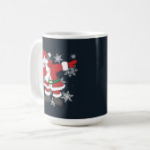 Dabbing Kerstman Grappige Kerst Sneeuw Koffiemok (Voorkant links)