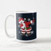 Dabbing Kerstman Grappige Kerst Sneeuw Koffiemok (Links)