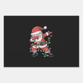 Dabbing Kerstman Grappige Kerstverlichting Inpakpapier Vel (Voorkant)
