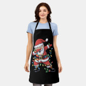 Dabbing Kerstman Grappige Kerstverlichting Schort (Gedragen)