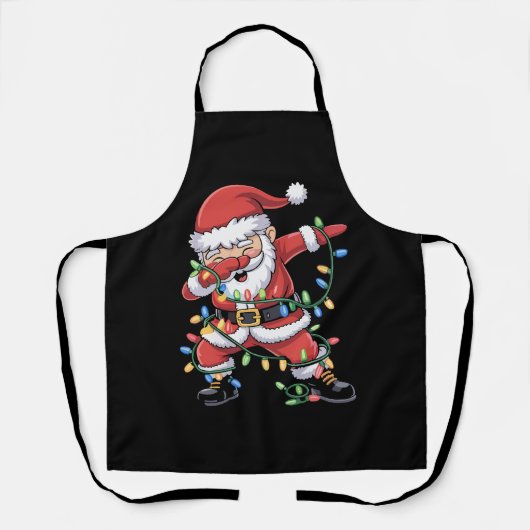 Dabbing Kerstman Grappige Kerstverlichting Schort (Voorkant)