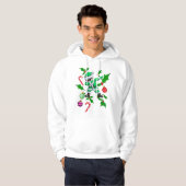 Dabbing Kerstman- Groen & Wit Kerstontwerp Hoodie (Voorkant volledig)