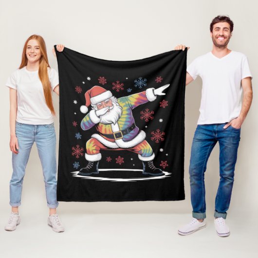 Dabbing Kerstman Kerstmis Verschrikkelijke Kersttr Fleece Deken (In situ)