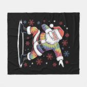 Dabbing Kerstman Kerstmis Verschrikkelijke Kersttr Fleece Deken (Voorkant (Horizontaal))