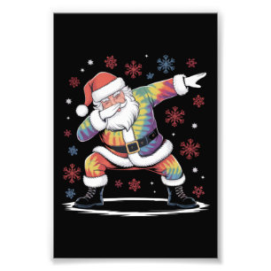 Dabbing Kerstman Kerstmis Verschrikkelijke Kersttr Foto Afdruk