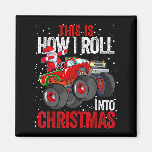 Dabbing Kerstman Monstertruck Jongens Kerst X Magneet
