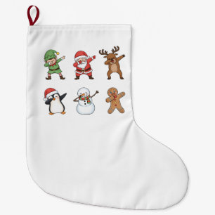 Dabbing Kerstman Sinterklaas Pinguïn Rudolph Sneeu Grote Kerstsok
