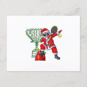dabbing kerstman tennis kerst xmas cadeau mannen aankondigingskaart
