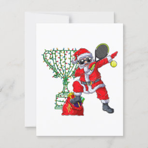 dabbing kerstman tennis kerstmis xmas cadeau manne kaart