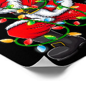 Dabbing Kerstman Xmas Lights Meisjes Jongens Kinde Poster (Hoek)