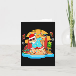 Dabbing Kerstman Zonnebril Met Ananas Watermeloen  Kaart