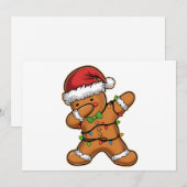 Dabbing Kerststol Boom Licht Kerstmis Feestdagenkaart (Voorkant / Achterkant)