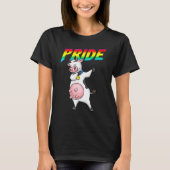 Dabbing Koe lesbische biseksuele homo LGBT Pride T-shirt (Voorkant)